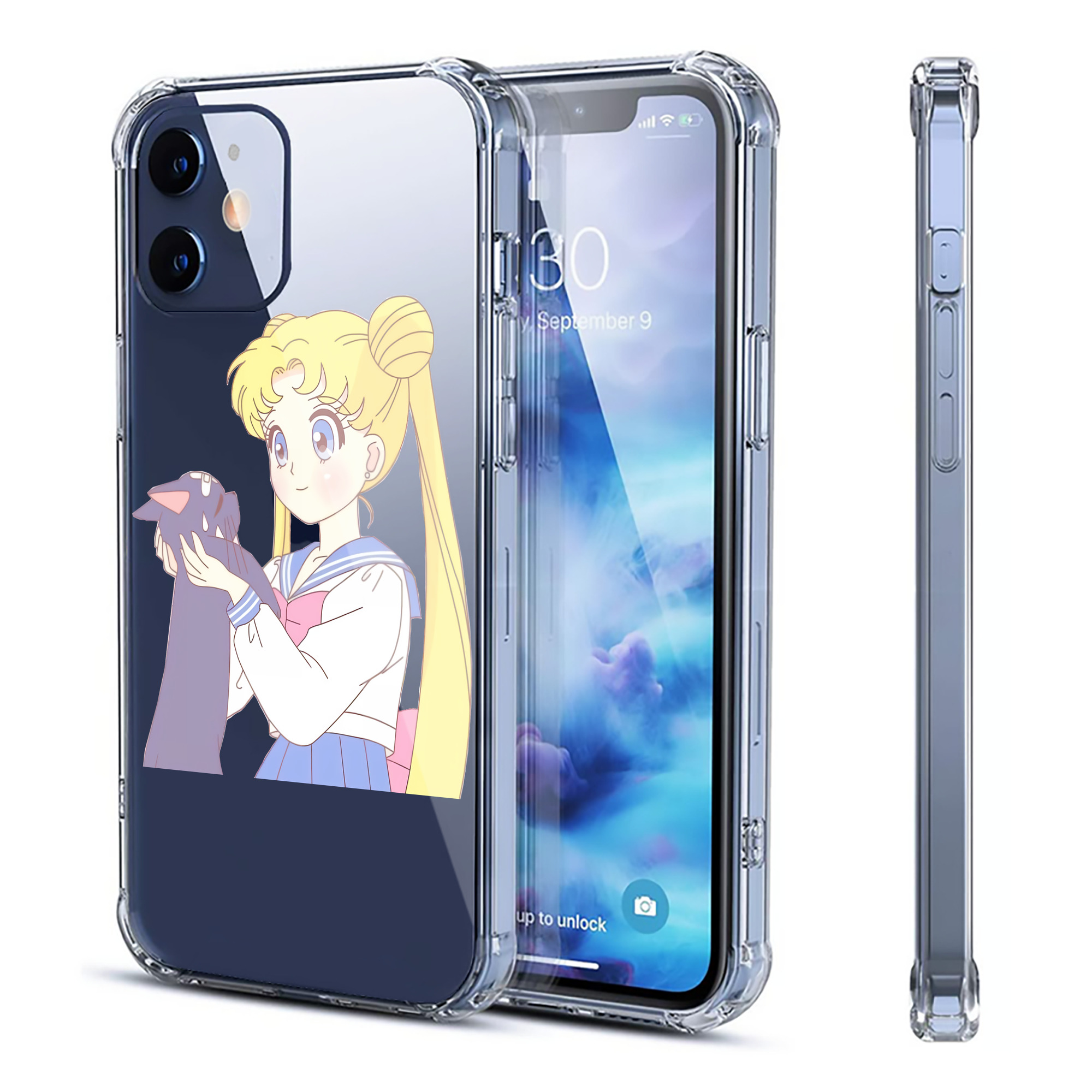 （画像用） 美少女戦士セーラームーン 愛野 美奈子 あいの みなこ Sailor Moon Aino Minako 【iPhone 12シリーズ対応】透明スマホケース（クリアソフトケース）